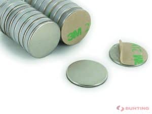 Neodymium Adhesive Backed Disc Magnets