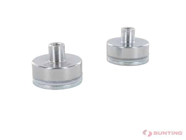 Two Pot Magnets with Internal Threaded Studs