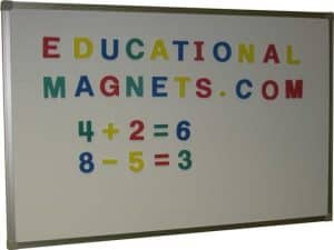 Notice board with magnetic letters