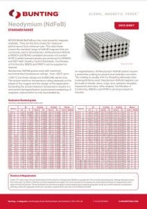 Neodymium Material Data Sheet