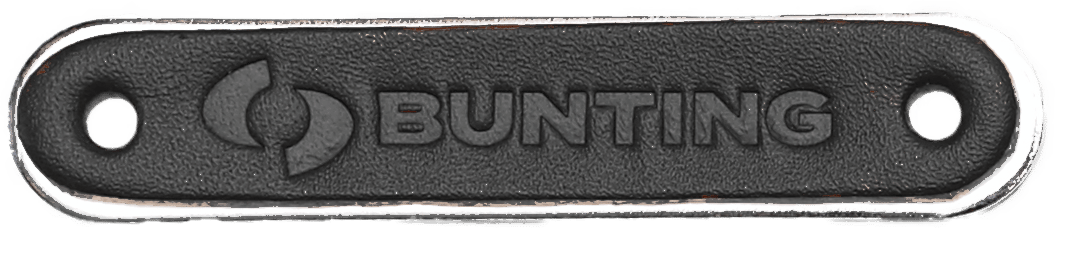 Bunting Branded Catchplate - Black Embossed