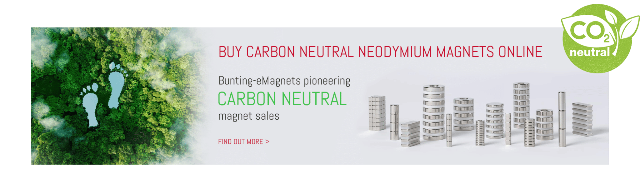Carbon neutral neodymium magnets pioneered by E-Magnets UK