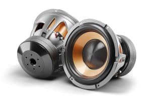 Two sound bass car speakers 3D render